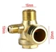 Зворотний клапан компресора 1/2x3/8x1/8 Forte FL-24 Форте ФЛ-24 із силуміну для повітряного компресора 20 х 16 х10 мм - зображення 2