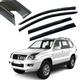 Дефлектори вікон вітровики Benke для Toyota PradoFJ120 / Lexus GX470 2002- Антихром (Тенмний Молдинг Нержавіюча сталь 3D) - изображение 1