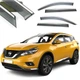 Дефлектори вікон вітровики Benke для Nissan Murano 2016-2021 Хром Молдинг З Нержавіючої Сталі 3D (BNSMR1523-W/S) - изображение 1