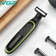 Аккумуляторный триммер для бороды и усов VGR V-017 3 насадки IPX5 / Электробритва для лица - изображение 6