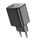Адаптер мережевий Hoco Elogiado dual-port charger N42 |2Type-C, 45W/3A, PD/QC| Колір Black - зображення 3