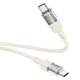 Кабель HOCO Spirit Type-C to Type-C transparent charging data cable U129 |60W/3A, 1.2M| black - изображение 9