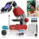 Микроскоп Bresser Junior 40x-640x Red с набором для опытов и адаптером для смартфона (8851300E8G000) - изображение 1