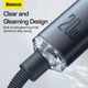 Кабель Baseus Crystal Shine USB-C to Lightning 2m 20W, Black (CAJY000301) - изображение 3