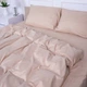 Простынь MirSon Mikrosatin Premium №15-1214 Warm Sand однотонная 150х220 см (2200007231072) - изображение 7