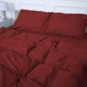 Простынь MirSon Mikrosatin Premium №19-1655 Garnet однотонная 200x220 см (2200007236909) - изображение 3
