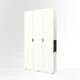 Шкаф Metkas Home A015R 1200 x 420 x 2300 мм ЛДСП Белый Снег - Антрацит (MA015R-BA) - изображение 1