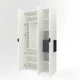 Шкаф Metkas Home A015R 1200 x 420 x 2300 мм ЛДСП Белый Снег - Антрацит (MA015R-BA) - изображение 2