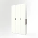 Шкаф Metkas Home A015R 1200 x 420 x 2300 мм ЛДСП Белый Снег - Кашемир (MA015R-BK) - изображение 1