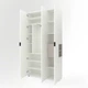 Шкаф Metkas Home A015R 1200 x 420 x 2300 мм ЛДСП Белый Снег - Кашемир (MA015R-BK) - изображение 2