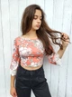 Топ в квіти з мереживом на рукавах Boohoo Помаранчевий (9850 S/42) - зображення 3