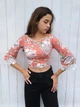 Топ в квіти з мереживом на рукавах Boohoo Помаранчевий (9850 S/42) - зображення 4