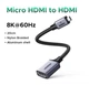 Кабель Ugreen HDMI/Micro HDMI (8K 60HZ) 0.2м - изображение 1