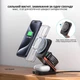 Беспроводное зарядное устройство 3в1 Bodasan MagSafe складная зарядка для AppleWatch/Airpods/iPhone Черная - изображение 6