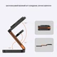 Беспроводное зарядное устройство 3в1 Bodasan MagSafe складная зарядка для AppleWatch/Airpods/iPhone Черная - изображение 8