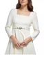 Cукня DKNY Women's square-neck puff-shoulder a-line dress, М, Айворі - зображення 2