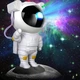 Детский светильник ночник проектор звездного неба галактики Космонавт на Луне Sky Star Astronaut Lamp с пультом ДУ таймером и сменными режимами свечения - изображение 5