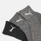 Набор женских носков высоких хлопковых Puma Short Crew Unisex 90611003 35-38 3 пары Anthracite/Grey (8713537871181) - изображение 3