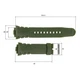 Ремінець для годинників Skmei 1068/1301/1231/1560/1820AG Army Green - зображення 3