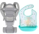 Хипсит, Эрго-рюкзак, кенгуру, переноска Baby Carrier 6в1 Серый слюнявчик-трансформер (n-9902) - изображение 1