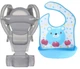 Хипсит, Эрго-рюкзак, кенгуру, переноска Baby Carrier 6в1 Серый слюнявчик-трансформер (n-9898) - изображение 1