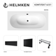 Ванна акриловая Helmken Vienna 150x75 см (G79G820746) комплект 4 в 1: прямоугольная ванна, ножки, Черная фронтальная и боковая панель - изображение 14