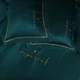 Простынь на резинке MirSon Imperial Tencel №07 Emerald 100x200см (2200010755923) - изображение 1