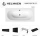 Ванна акриловая Helmken Vienna 160x75 см (30967A51F2) комплект 5 в 1: прямоугольная ванна, ножки, Черный подголовник, Черная фронтальная и боковая панель - изображение 17