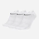 Набор мужских носков коротких хлопковых Nike U Nk Everyday Ltwt Ns SX7678-100 42-46 (L) 3 пары (888407239298) - изображение 1