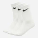 Набор мужских носков высоких хлопковых Nike U Nk Everyday Cush Crew SX7676-100 38-42 (M) 3 пары Белый (888407237270) - изображение 1