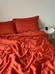 Простирадло Cozy 140x200x20 см на резинці Морквяне - зображення 5