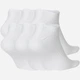 Набор мужских носков коротких хлопковых Nike U Nk Everyday Ltwt Ns Band SX7679-100 38-42 6 пар Белый (888408294791) - изображение 3