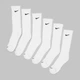 Набор мужских носков высоких хлопковых Nike U NK ED PLS CSH CRW 132 SX6897-100 коттон 42-46 6 пар Белый (888408260963) - изображение 3