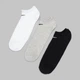Набор мужских носков коротких хлопковых Nike Value No Show SX2554-901 42-46 (L) 3 пары Белый/Серый/Черный (659658576919) - изображение 5
