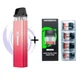 Pod система электронная сигарета Vaporesso XROS Mini Kit Sakura Pink Red + 4 дополнительный картридж под подик электронка перезаправляемая многоразовая вапорессо иксрос мини вейп стартовый набор для вейпинга с картриджем 2 мл corex - изображение 1