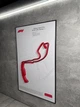 Велика Металева Рамка 80х50см з 3D Трасою Monaco Circuit (Circuit de Monaco) / Monte Carlo / Монако в Масштабі 1:14 000 Red Matte / Рамка з Монако на Стіну - зображення 11