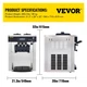 Фризер для морозива Vevor 2200W / 20-28 літрів/годину / 3 смаки (YKF-8218T) - изображение 7