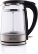 Електрочайник Gorenje 1.7л, 2,200 Вт, strix контроль, скло, чорний (K17GDW) - изображение 1