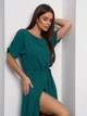 Платье длинное летнее женское ISSA PLUS 13936 2XL Зеленое (issa2007682694099) - изображение 4