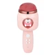 Караоке-микрофон с аккумулятором Animals F812 Bluetooth AUX Earphones 1800mAh беспроводной с колонкой с эффектом изменения голоса Pink - изображение 3
