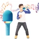 Караоке-мікрофон з акумулятором PlaySound L8 RGB-підсвічування Bluetooth 5.0 AUX Earphones 1200mAh бездротової з колонкою з ефектом зміни голосу Blue - зображення 7