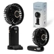 Вентилятор ручной с аккумулятором и дисплеем и ремешком Led Digital Display Fan N15 Black - изображение 1