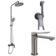 Набір 3 в 1 Qtap Slavonice QTSLA270GMB45924 Gunmetal Black PVD + QTSLA110GMB45913 + QTSLA262GMB45916 SET-Q6280 - зображення 1