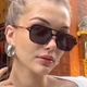 Солнцезащитные очки No Brand авиатор Celebrity с металлическим заушником леопардовые черные - изображение 1