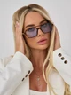 Солнцезащитные очки No Brand авиатор Celebrity с металлическим заушником леопардовые голубые - изображение 4