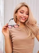 Солнцезащитные очки No Brand авиатор Celebrity с металлическим заушником розовые с черным - изображение 5