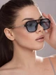 Солнцезащитные очки No Brand авиатор Celebrity с металлическим заушником голубые с черным - изображение 2