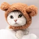 Шапка с ушками для кошек и собак Brown Pet Weight 2-4.5 kg - изображение 1
