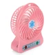 Вентилятор портативный настольный мини на аккумуляторе + USB Mini Fan 14х10х4 см Розовый - изображение 4