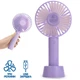 Вентилятор портативный ручной мини на аккумуляторе + USB MINI FAN Handy SS-2 с подставкой Фиолетовый - изображение 1